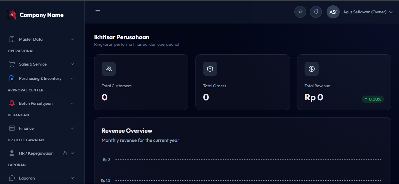 App Dashboard Dark